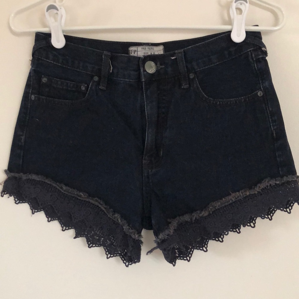 Free People Lace Cut Offs